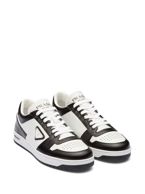 prada striped low top shoes|Prada downtown shoes.